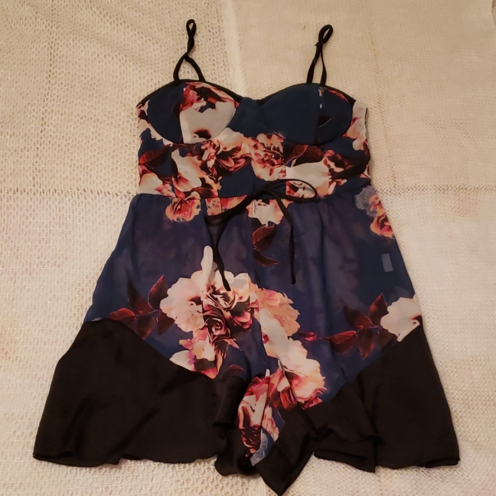 Sheer Floral Romper